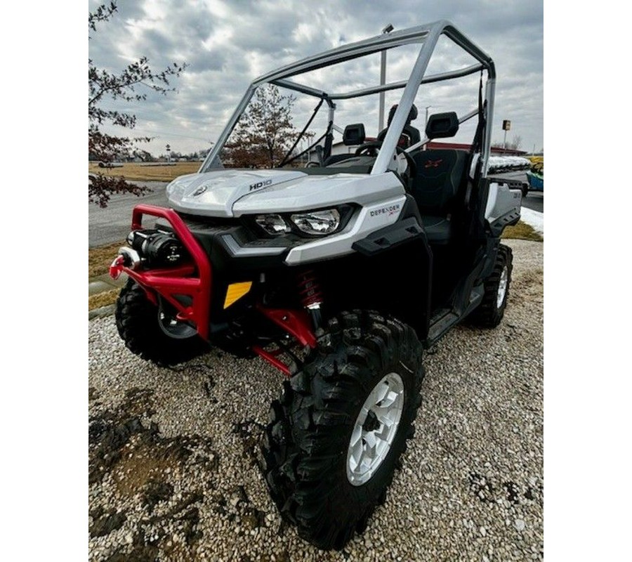 2025 Can-Am® Defender X mr HD10 Hyper Silver & Legion Red
