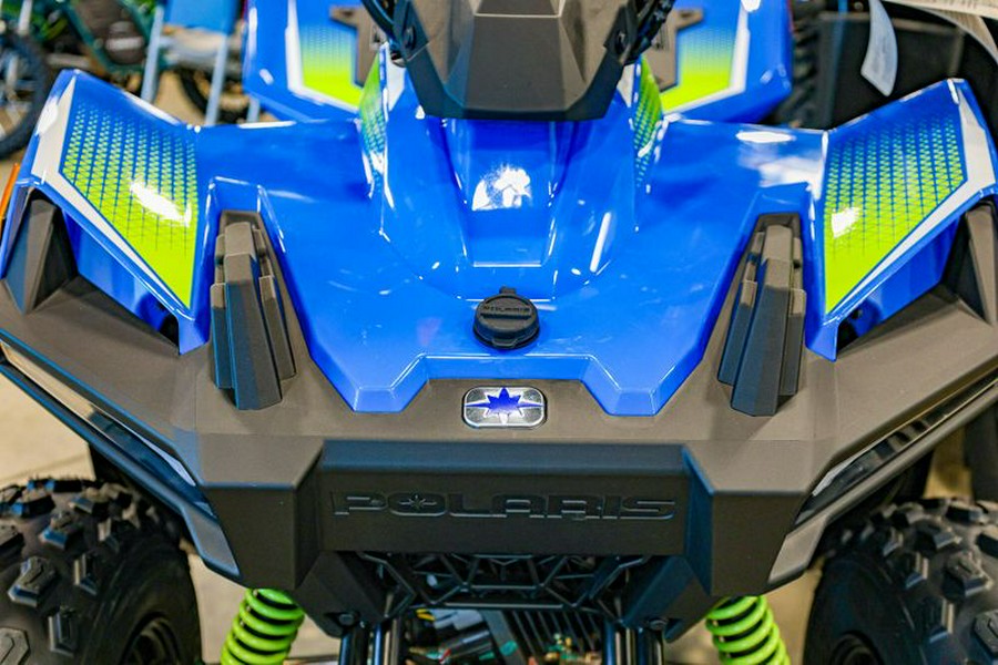 New 2025 POLARIS OUTLAW 70 EFI VELOCITY BLUE LIFTED LIME