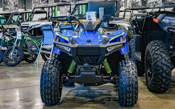 New 2025 POLARIS OUTLAW 70 EFI VELOCITY BLUE LIFTED LIME