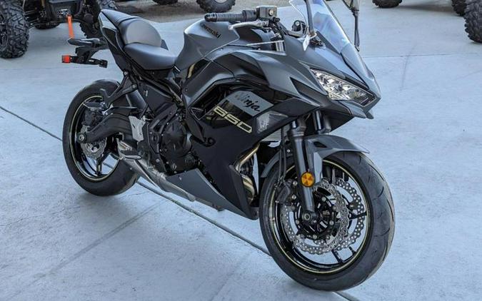 2024 Kawasaki Ninja® 650 ABS Metallic Matte Dark Gray/Metallic Spark Black