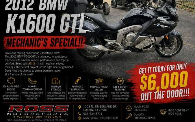 2012 BMW K 1600 GTL