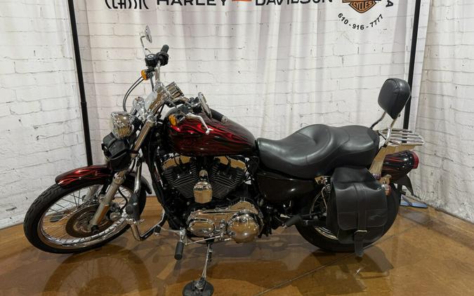 2008 Harley-Davidson® 1200 Custom XL1200C 428880 Candy Red Sunglo / Flames