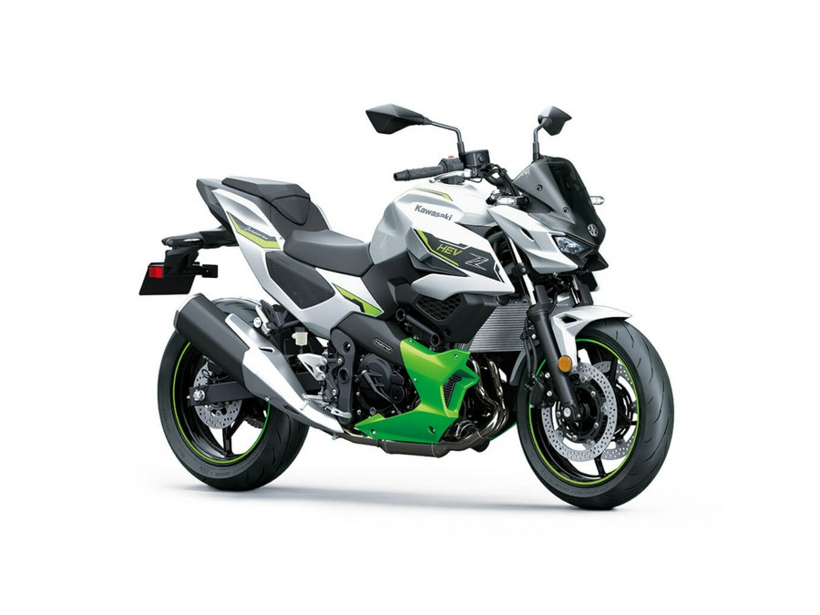 2024 Kawasaki Z7 HYBRID ABS METALLIC BRIGHT SILVER/METALLIC MATTE LIME GREEN/EBONY - 111543