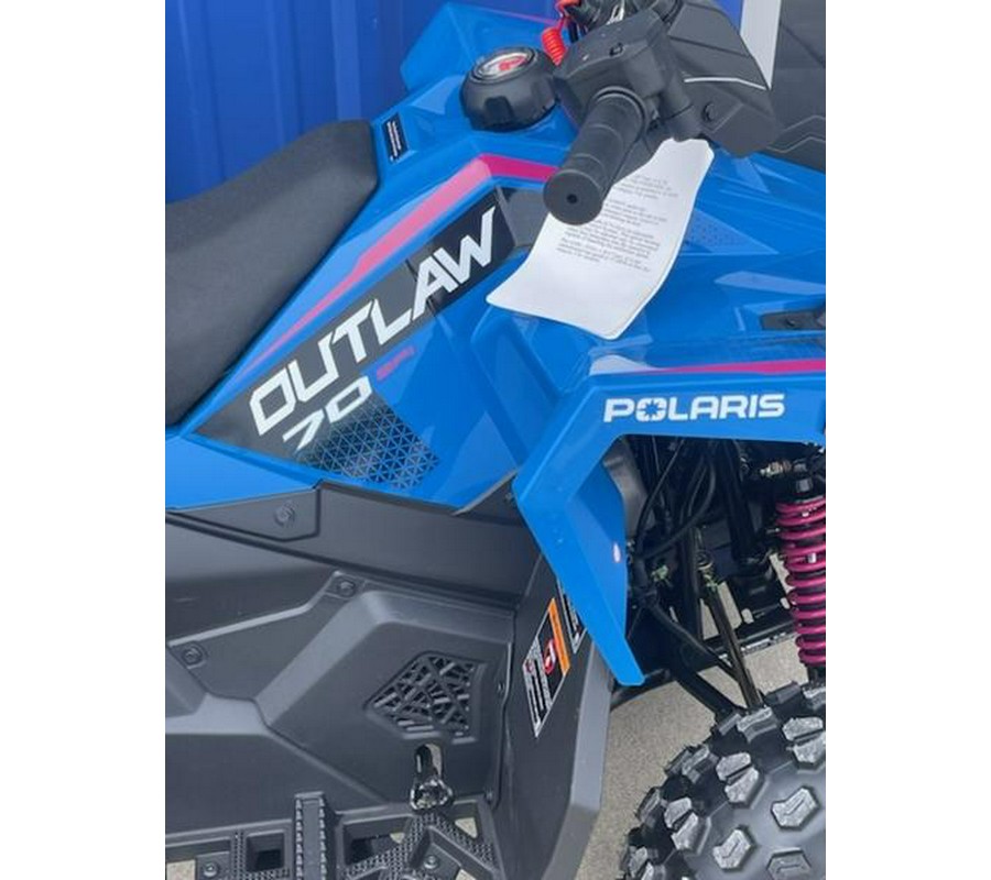 2024 Polaris® ATV-24,OUTLAW 70,BLUE/PINK - Velocity Blue / Fierce Fuscia