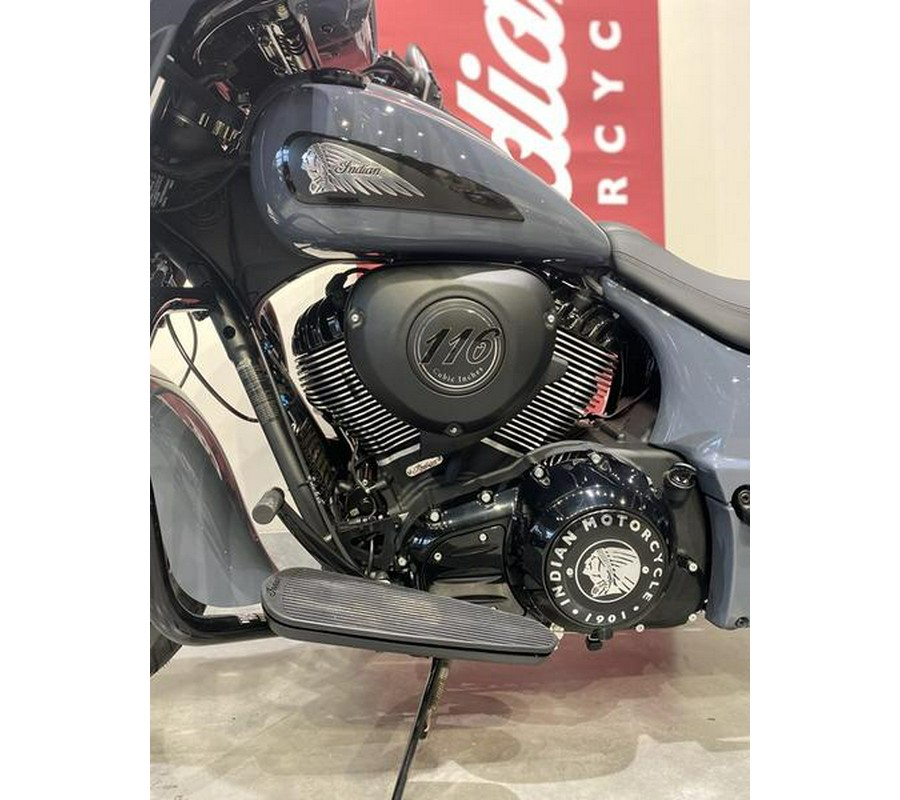 2024 Indian Motorcycle® Chieftain® Dark Horse® w/Powerband Audio Pkg Icon Stealth Gray Azure