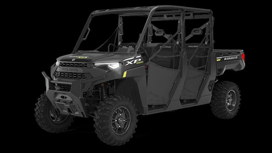 New 2024 POLARIS RANGER CREW XP 1000 PREMIUM SUPER GRAPHITE WITH ORANGE BURST ACCENTS