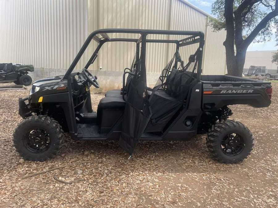 New 2024 POLARIS RANGER CREW XP 1000 PREMIUM SUPER GRAPHITE WITH ORANGE BURST ACCENTS