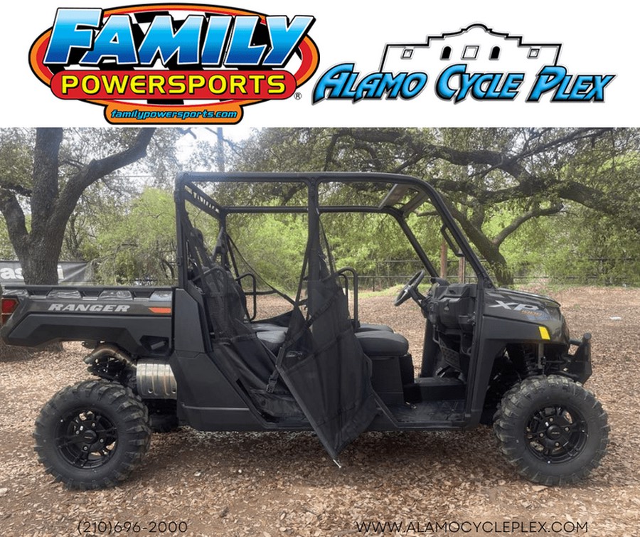 New 2024 POLARIS RANGER CREW XP 1000 PREMIUM SUPER GRAPHITE WITH ORANGE BURST ACCENTS