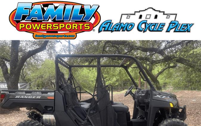 New 2024 POLARIS RANGER CREW XP 1000 PREMIUM SUPER GRAPHITE WITH ORANGE BURST ACCENTS