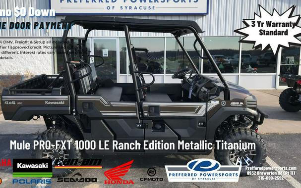 2024 Kawasaki Mule PRO-FXT 1000 LE Ranch Edition Metallic Titanium