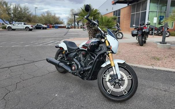 2025 Indian Motorcycle® 101 Scout® Ghost White Metallic with Graphics