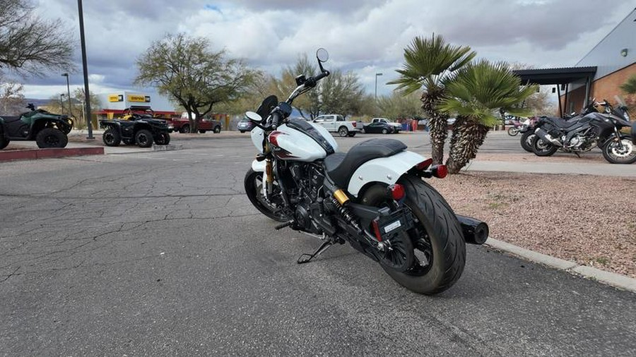 2025 Indian Motorcycle® 101 Scout® Ghost White Metallic with Graphics