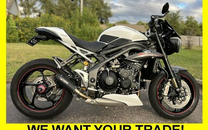 2019 Triumph Speed Triple RS Crystal White Metallic RS