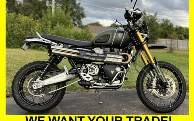 2023 Triumph Scrambler 1200 XE Matte Khaki Green Matte Jet Blac XE