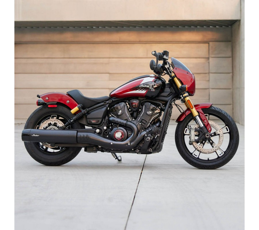 2025 Indian Motorcycle® 101 Scout® Sunset Red Metallic with Graphics