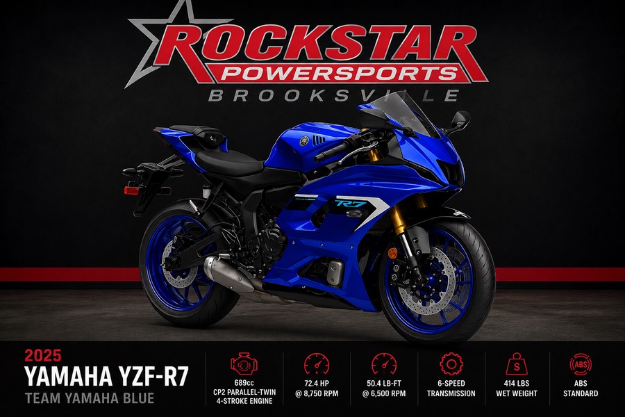 2025 Yamaha YZF-R7 Team Yamaha Blue