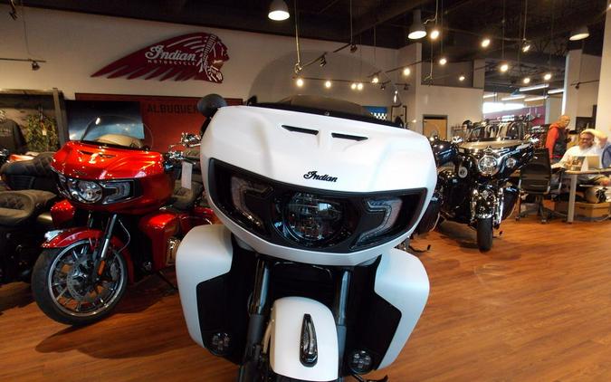 2024 Indian Motorcycle® Pursuit® Dark Horse® w/PowerBand Audio Pkg Icon Ghost White Metallic Smoke