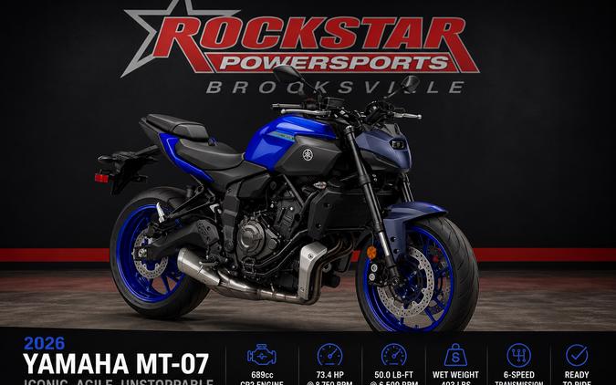 2026 Yamaha MT-07 Team Yamaha Blue