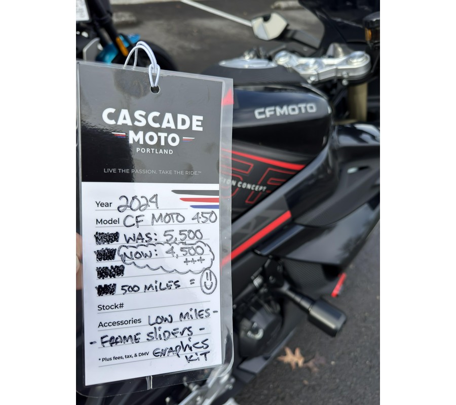 2024 CFMOTO 450 SS - ZIRCON BLACK