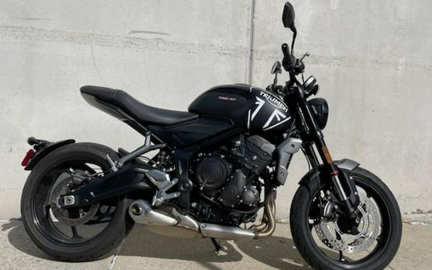 2022 Triumph Trident 660 Matt Jet Black and Silver Ice