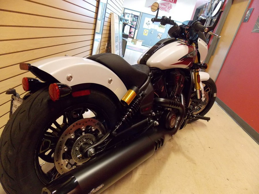 2025 Indian Motorcycle® 101 Scout® Ghost White Metallic with Graphics