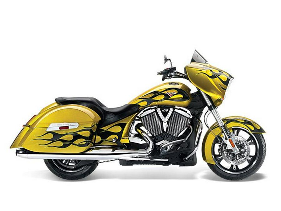 2014 Victory Motorcycles® Cross Country™ Factory Custom Paint Tequila Gold With Flames