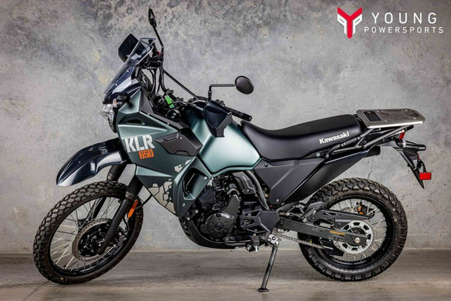 2025 Kawasaki KLR650 Metallic Matte Old School Green Metallic Matte Old School Green