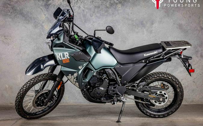 2025 Kawasaki KLR650 Metallic Matte Old School Green Metallic Matte Old School Green