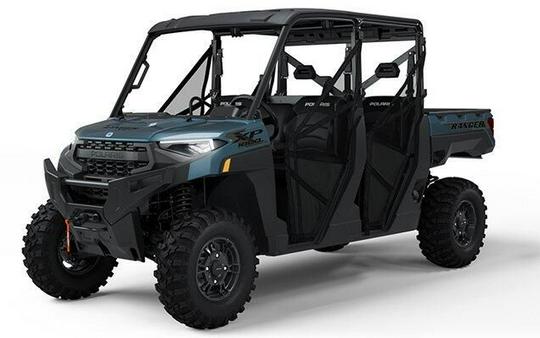 New 2025 POLARIS RANGER CREW XP 1000 PREMIUM BLUE SLATE METALLIC SMOKE