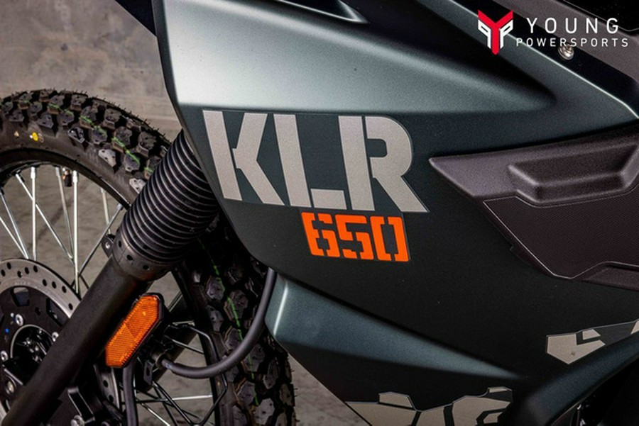 2025 Kawasaki KLR 650 Metallic Matte Old School Green
