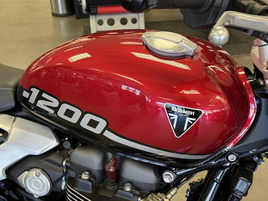 2025 Triumph Speed Twin 1200 Carnival RedSapphire Black