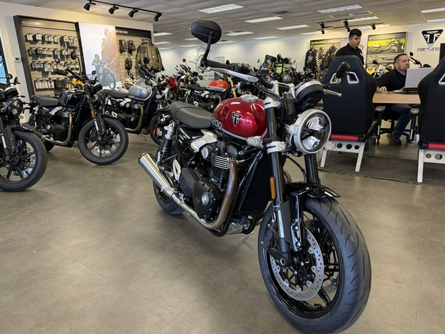 2025 Triumph Speed Twin 1200 Carnival RedSapphire Black