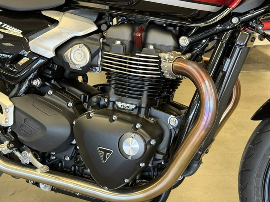 2025 Triumph Speed Twin 1200 Carnival RedSapphire Black