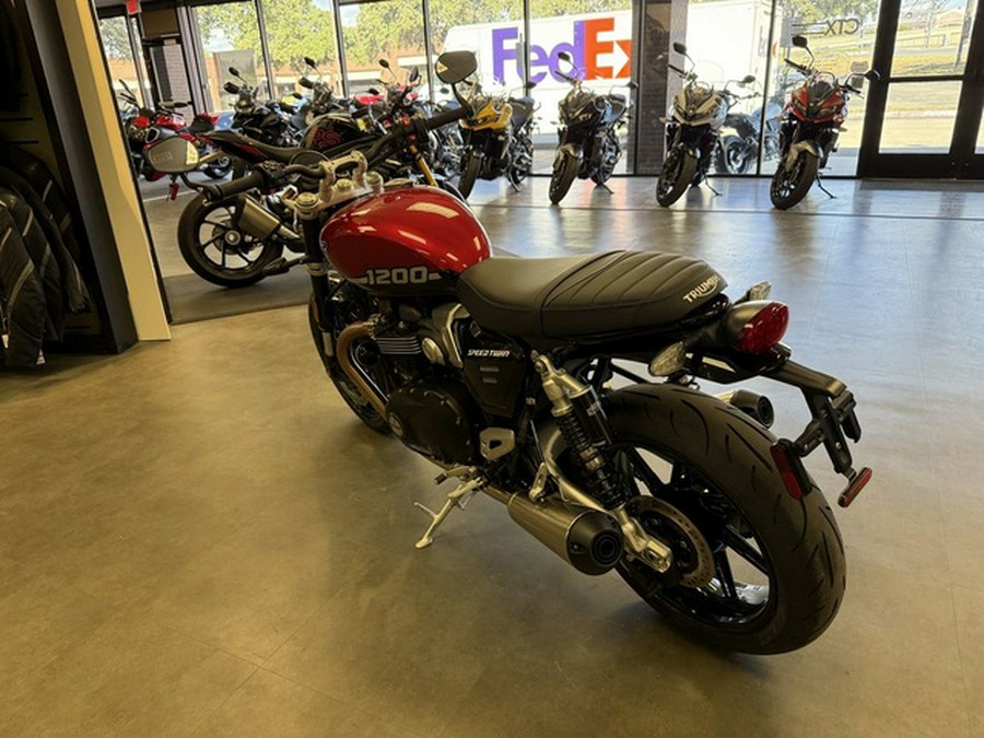 2025 Triumph Speed Twin 1200 Carnival RedSapphire Black