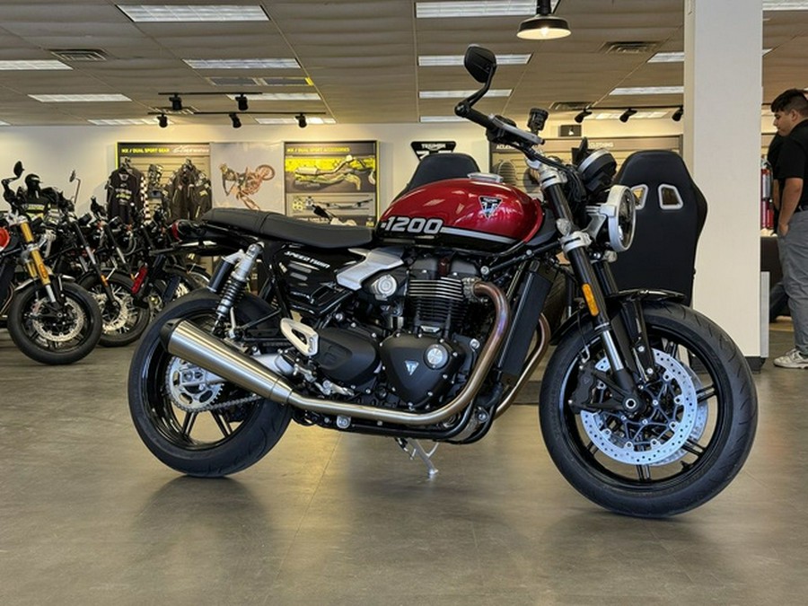2025 Triumph Speed Twin 1200 Carnival RedSapphire Black