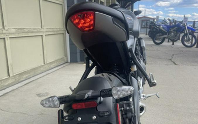 2023 Triumph Trident 660 Matte Jet Black Matte Silver Ice
