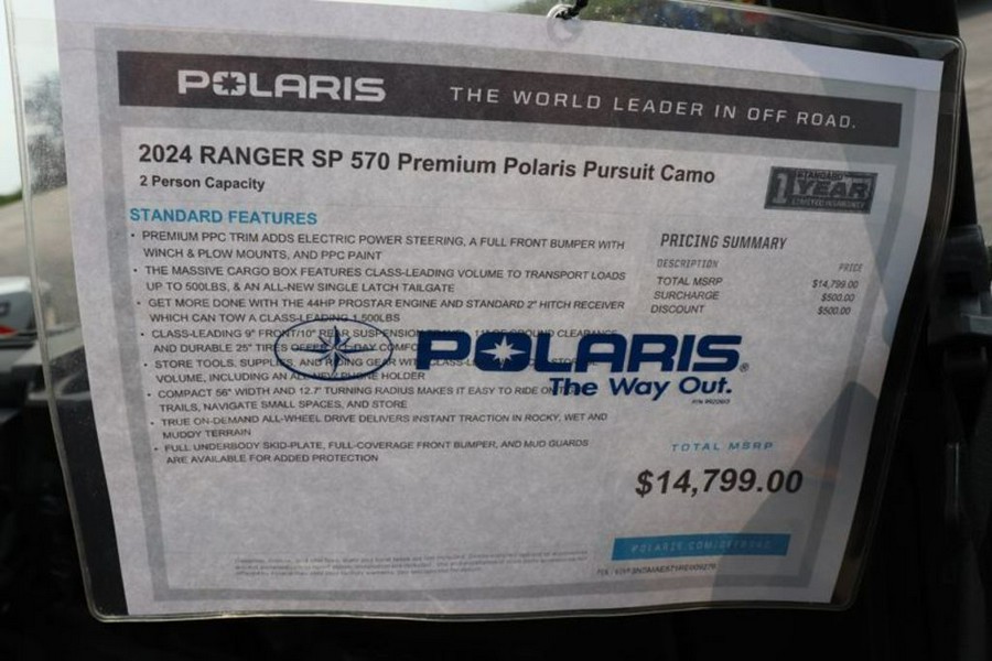 2024 Polaris® Ranger SP 570 Premium Polaris Pursuit Camo