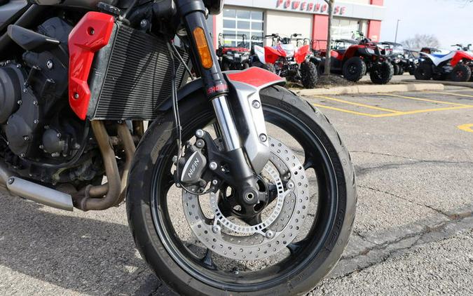 2022 Triumph Trident 660 Silver Ice Diablo Red