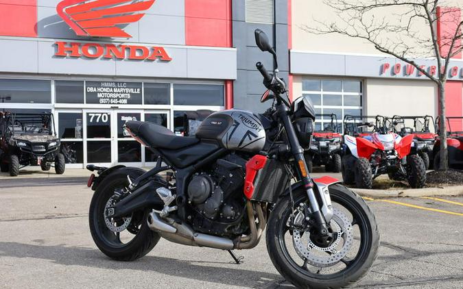 2022 Triumph Trident 660 Silver Ice Diablo Red