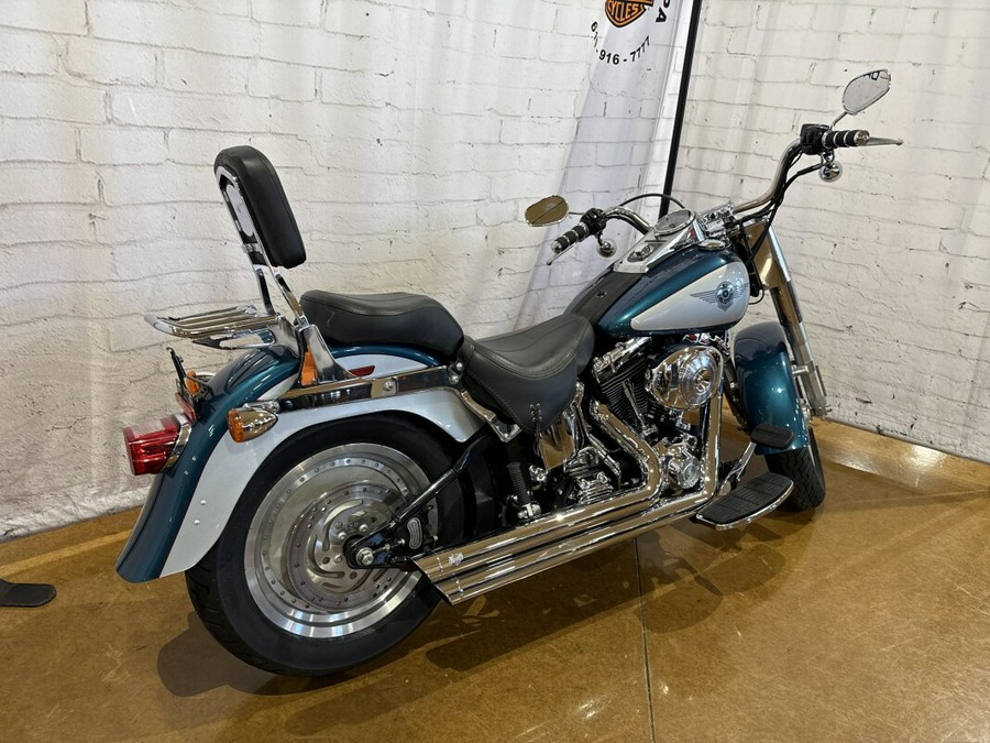 2004 Harley-Davidson® Fat Boy® FLSTFI 037685 Two-Tone Luxury Teal and Brilliant Silver