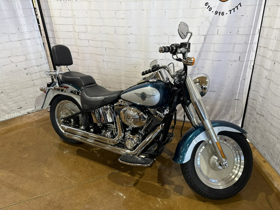 2004 Harley-Davidson® Fat Boy® FLSTFI 037685 Two-Tone Luxury Teal and Brilliant Silver