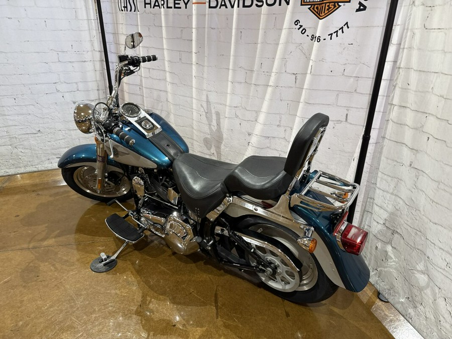 2004 Harley-Davidson® Fat Boy® FLSTFI 037685 Two-Tone Luxury Teal and Brilliant Silver