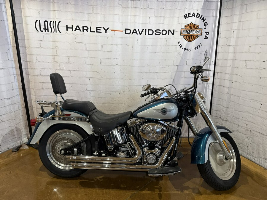 2004 Harley-Davidson® Fat Boy® FLSTFI 037685 Two-Tone Luxury Teal and Brilliant Silver