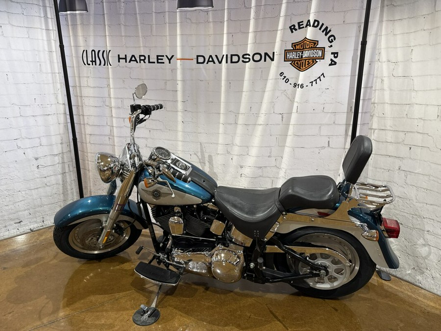 2004 Harley-Davidson® Fat Boy® FLSTFI 037685 Two-Tone Luxury Teal and Brilliant Silver