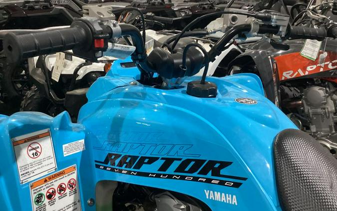 New 2024 YAMAHA RAPTOR 700 CYAN AND BLACK