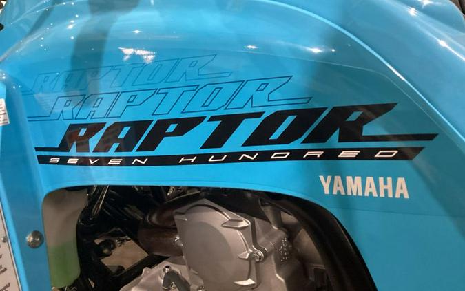 New 2024 YAMAHA RAPTOR 700 CYAN AND BLACK