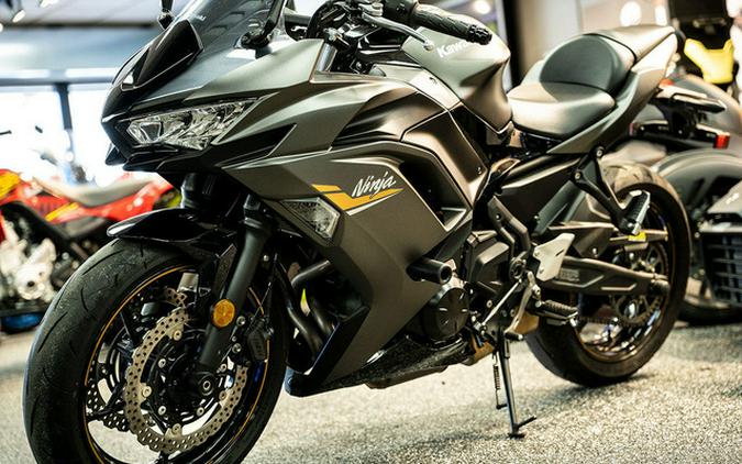 2023 Kawasaki Ninja 650 Metallic Matte Graphenesteel GrayEbony