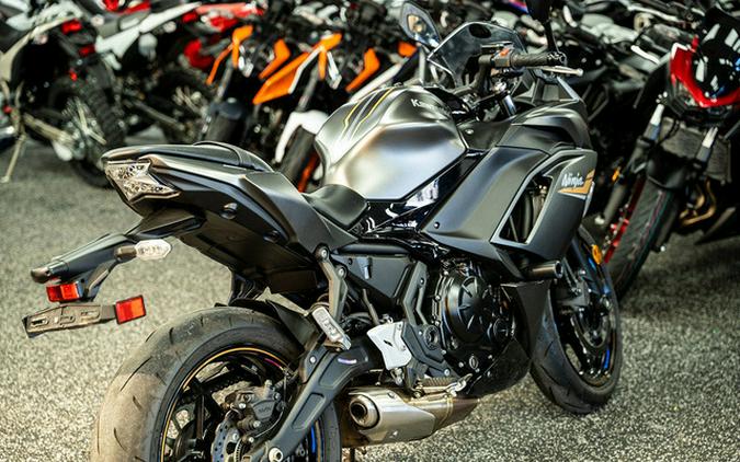 2023 Kawasaki Ninja 650 Metallic Matte Graphenesteel GrayEbony