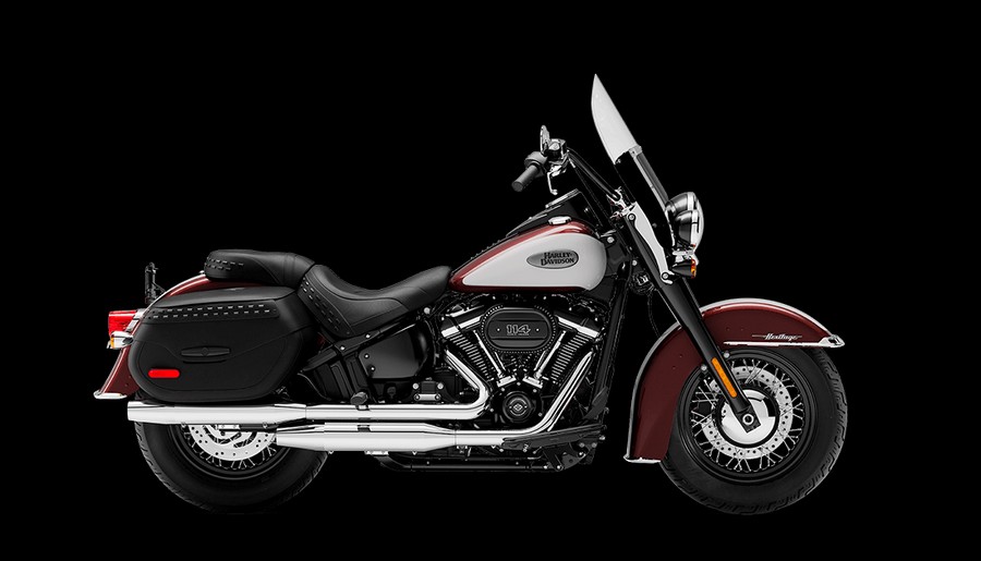 2021 Harley-Davidson® Heritage Classic 114 Midnight Crimson & Stone Washed White Pearl (FLHCS)