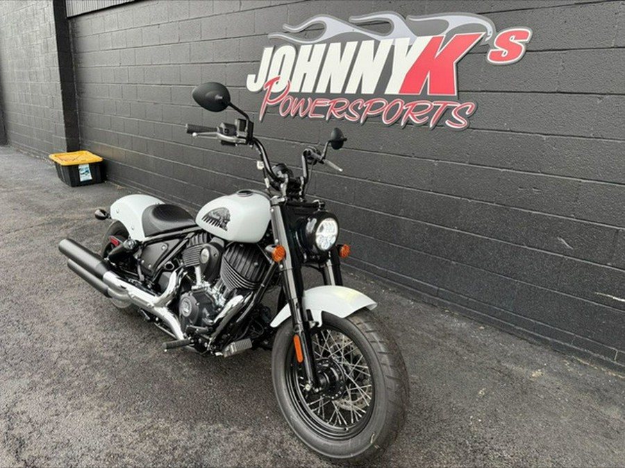 2024 Indian Chief Bobber ABS Ghost White Metallic Smoke